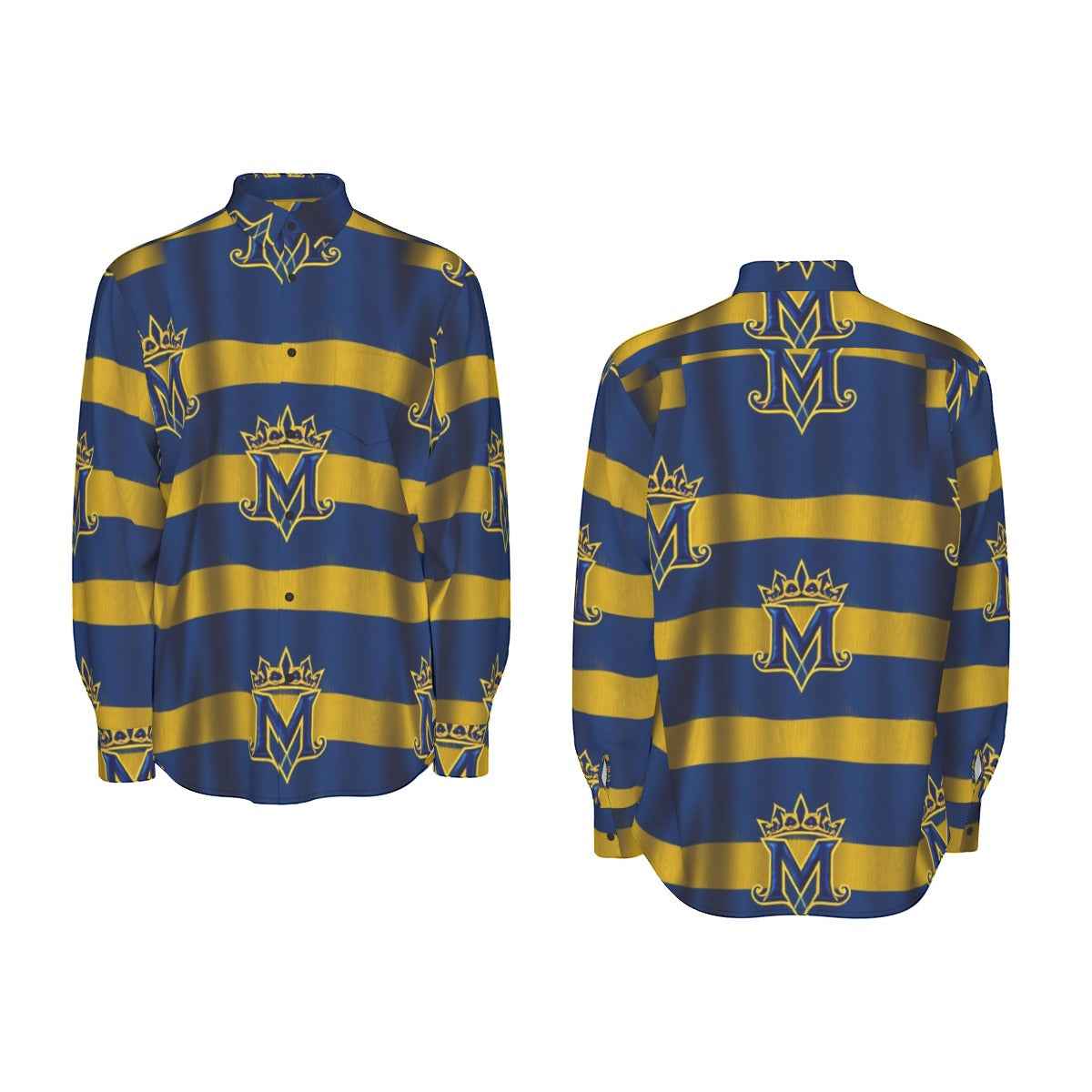 MUNSIEUR All-Over Print Men's Long Sleeve Tee Cotton