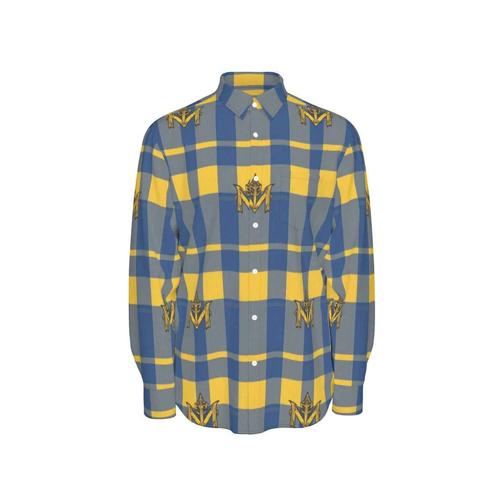 MUNSIEUR All-Over Print Men's Long Sleeve Tee Cotton
