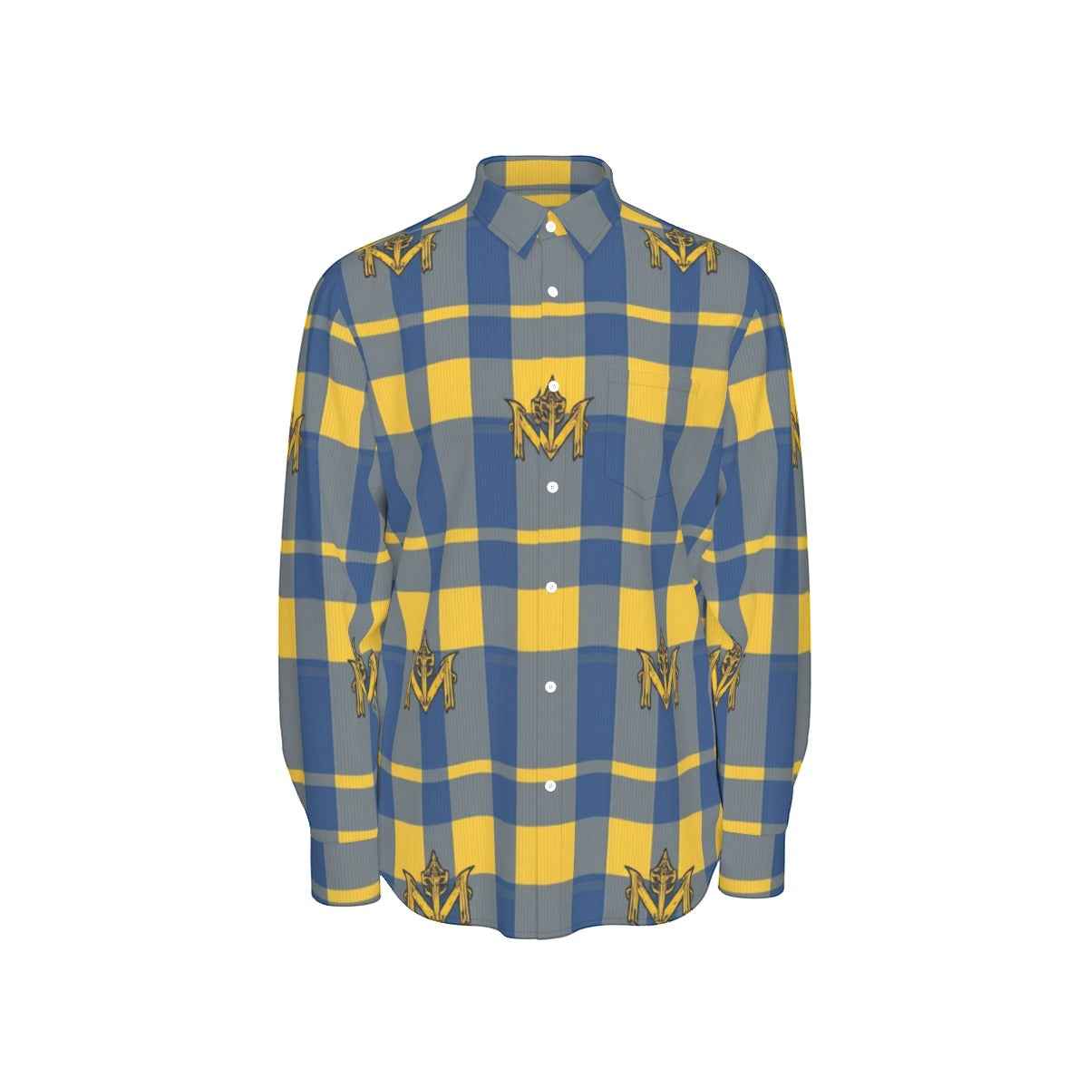 MUNSIEUR All-Over Print Men's Long Sleeve Tee Cotton