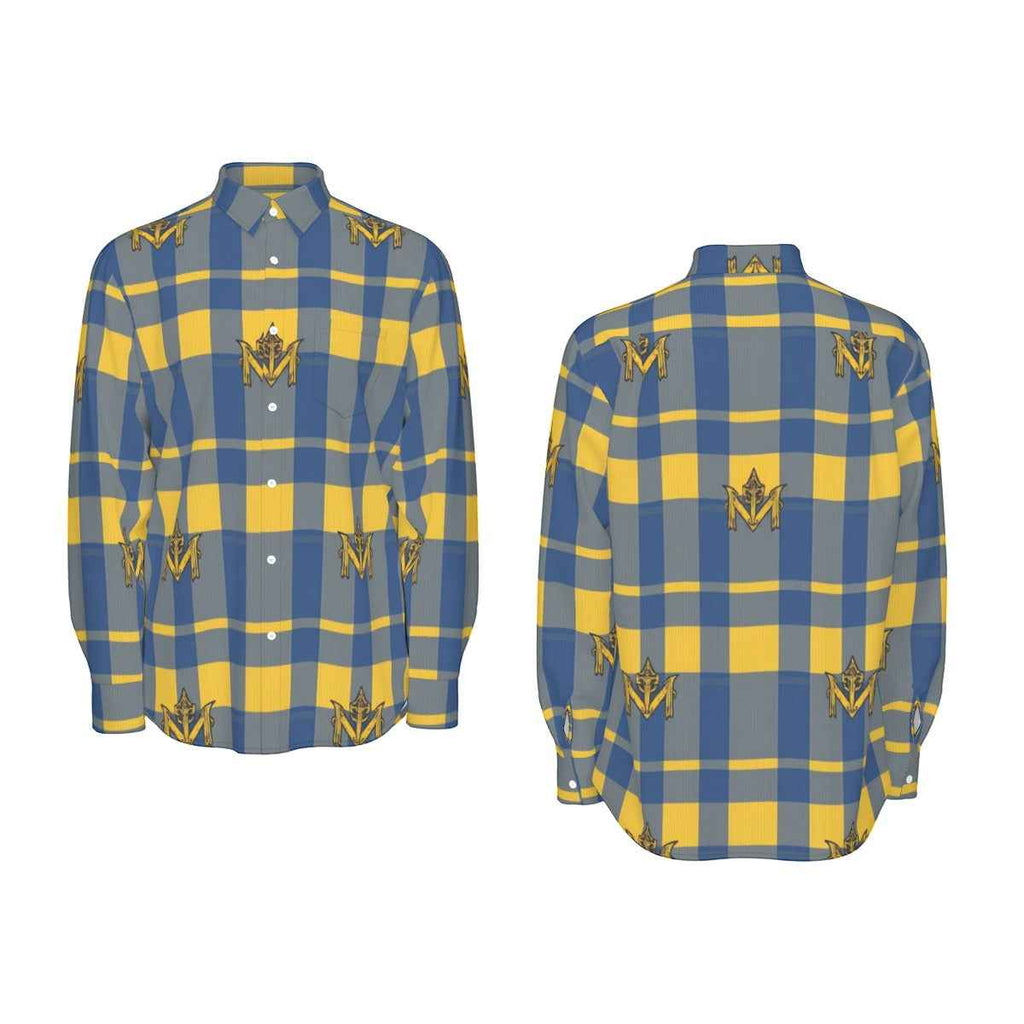MUNSIEUR All-Over Print Men's Long Sleeve Tee Cotton