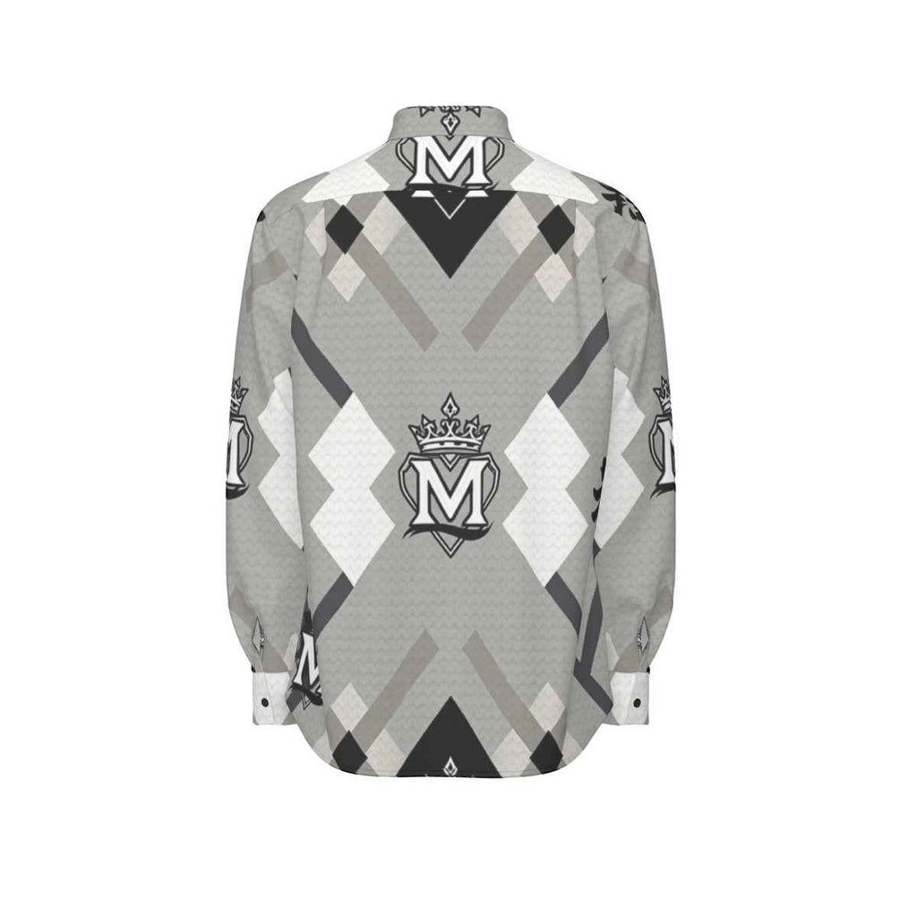 MUNSIEUR All-Over Print Men's Long Sleeve Tee Cotton