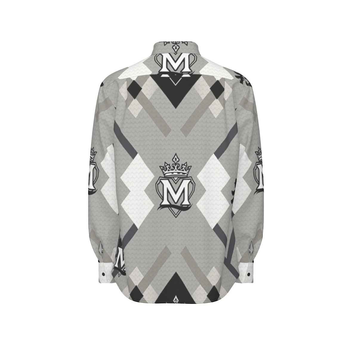 MUNSIEUR All-Over Print Men's Long Sleeve Tee Cotton