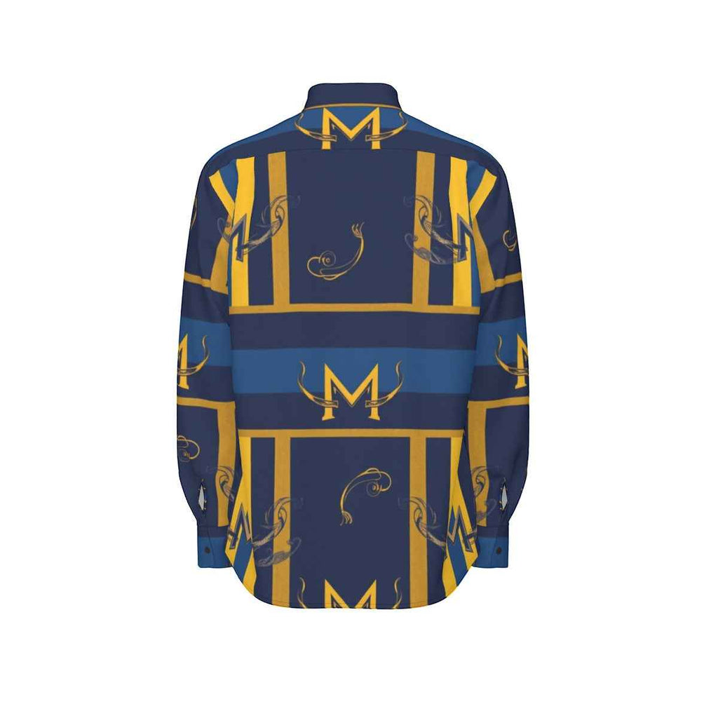 MUNSIEUR All-Over Print Men's Long Sleeve Tee Cotton