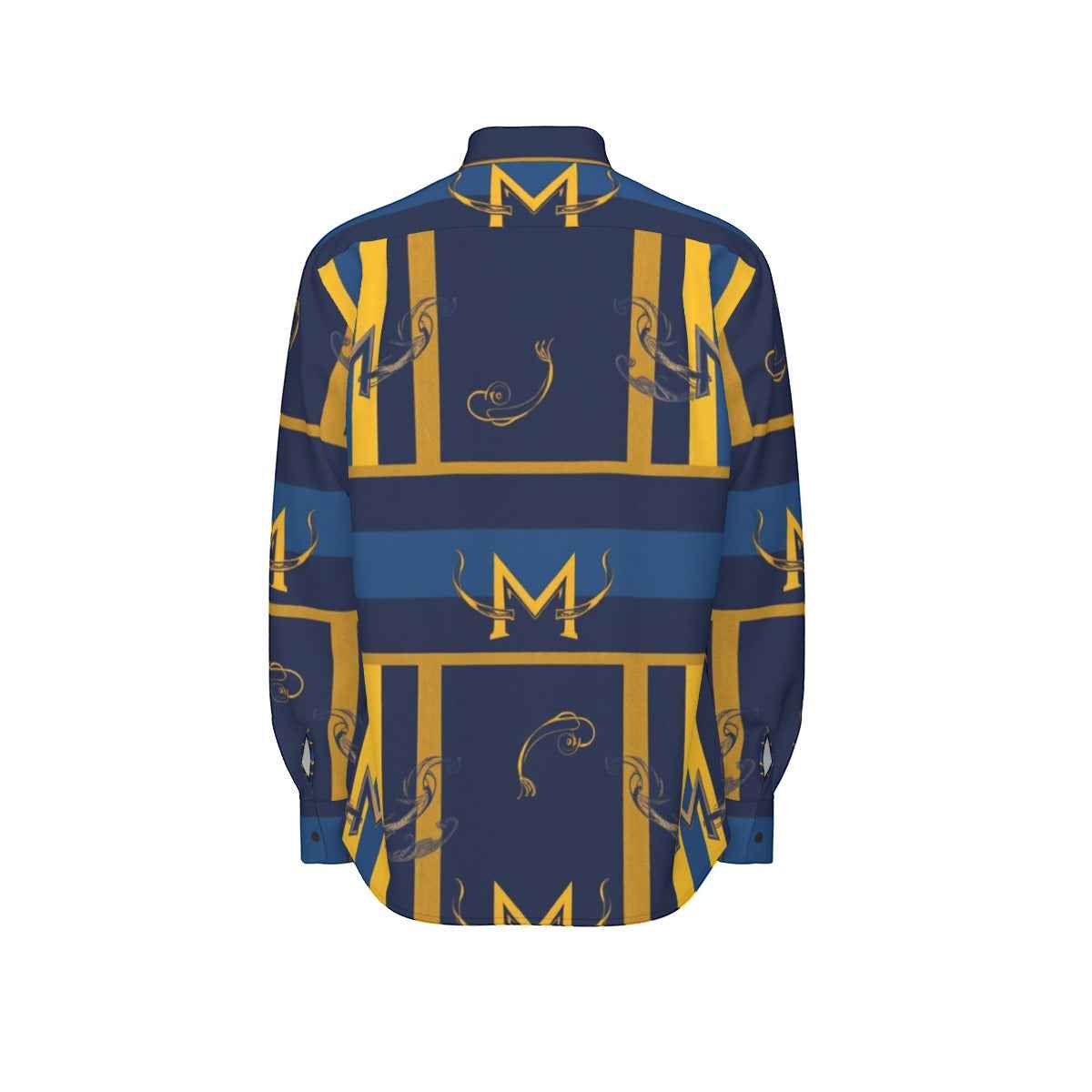 MUNSIEUR All-Over Print Men's Long Sleeve Tee Cotton