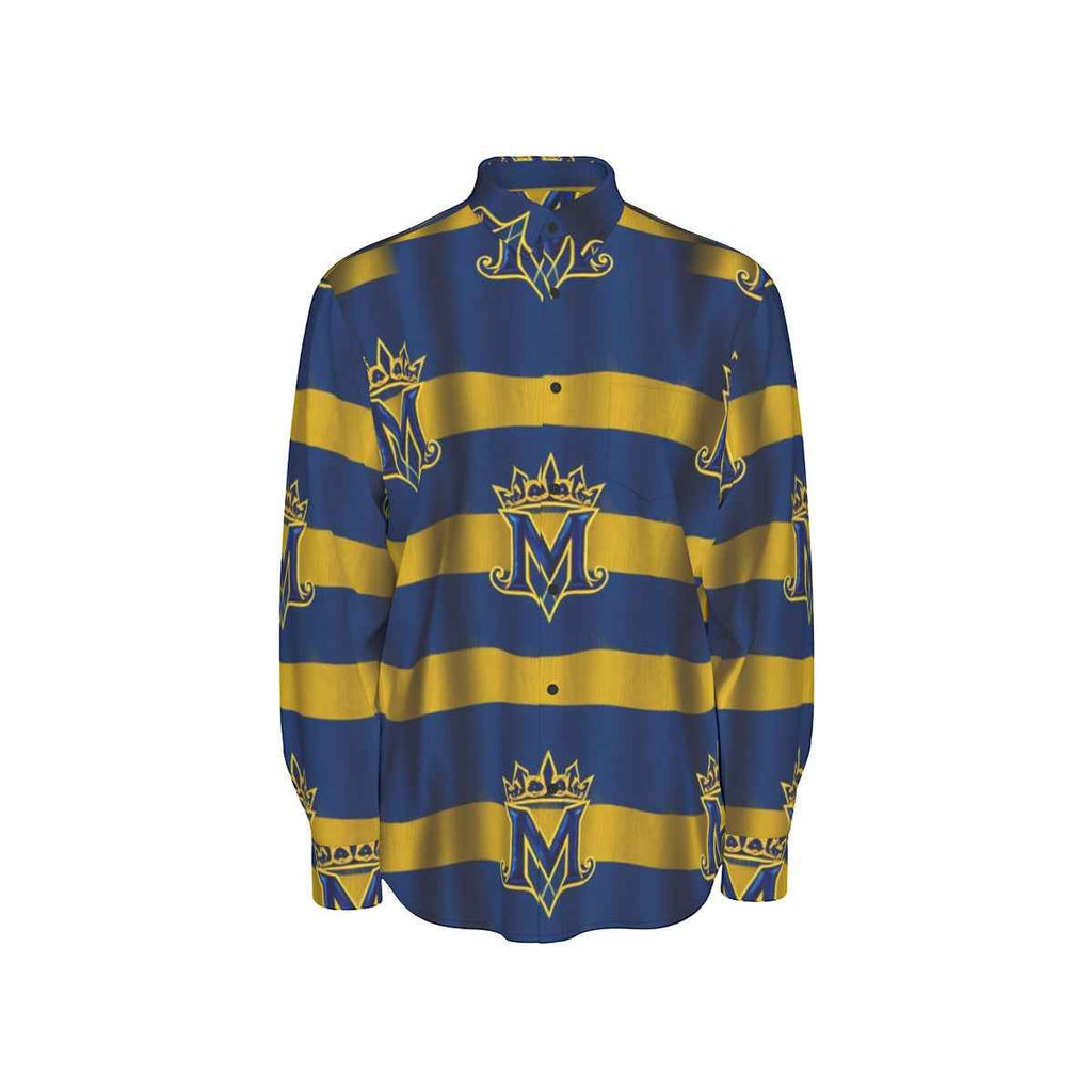 MUNSIEUR All-Over Print Men's Long Sleeve Tee Cotton