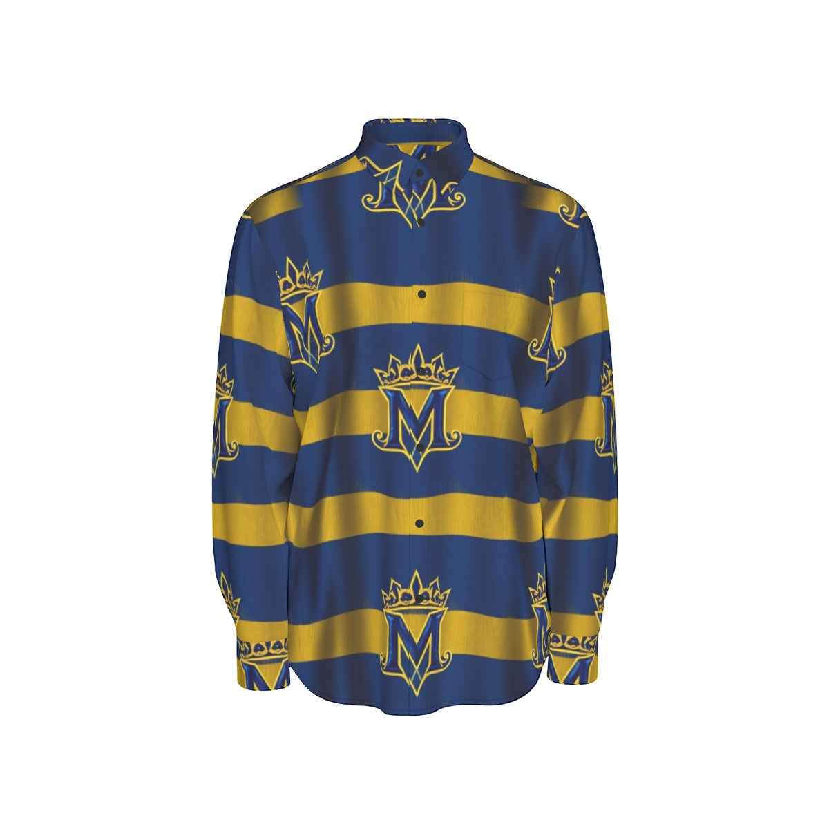 MUNSIEUR All-Over Print Men's Long Sleeve Tee Cotton
