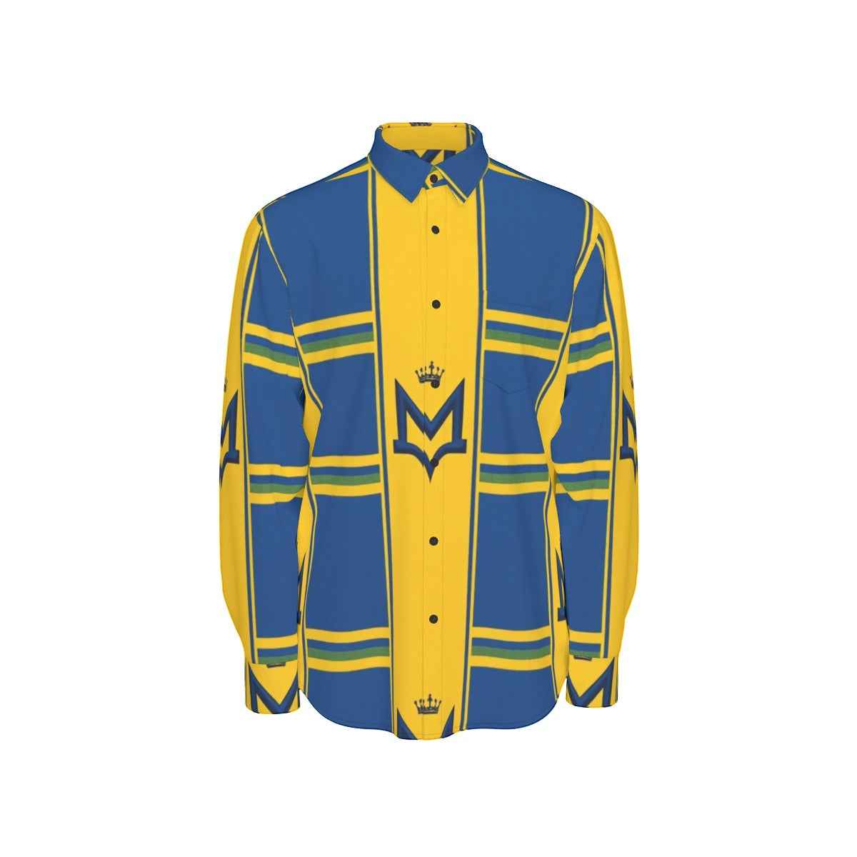 MUNSIEUR All-Over Print Men's Long Sleeve Tee Cotton