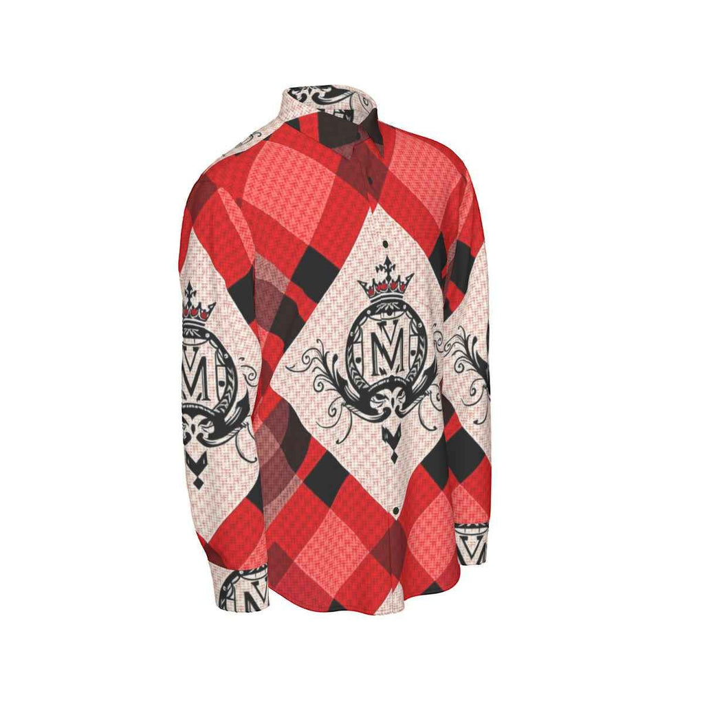 MUNSIEUR All-Over Print Men's Long Sleeve Tee Cotton