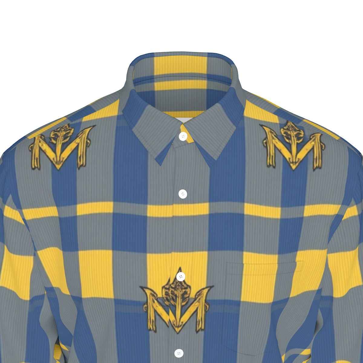 MUNSIEUR All-Over Print Men's Long Sleeve Tee Cotton