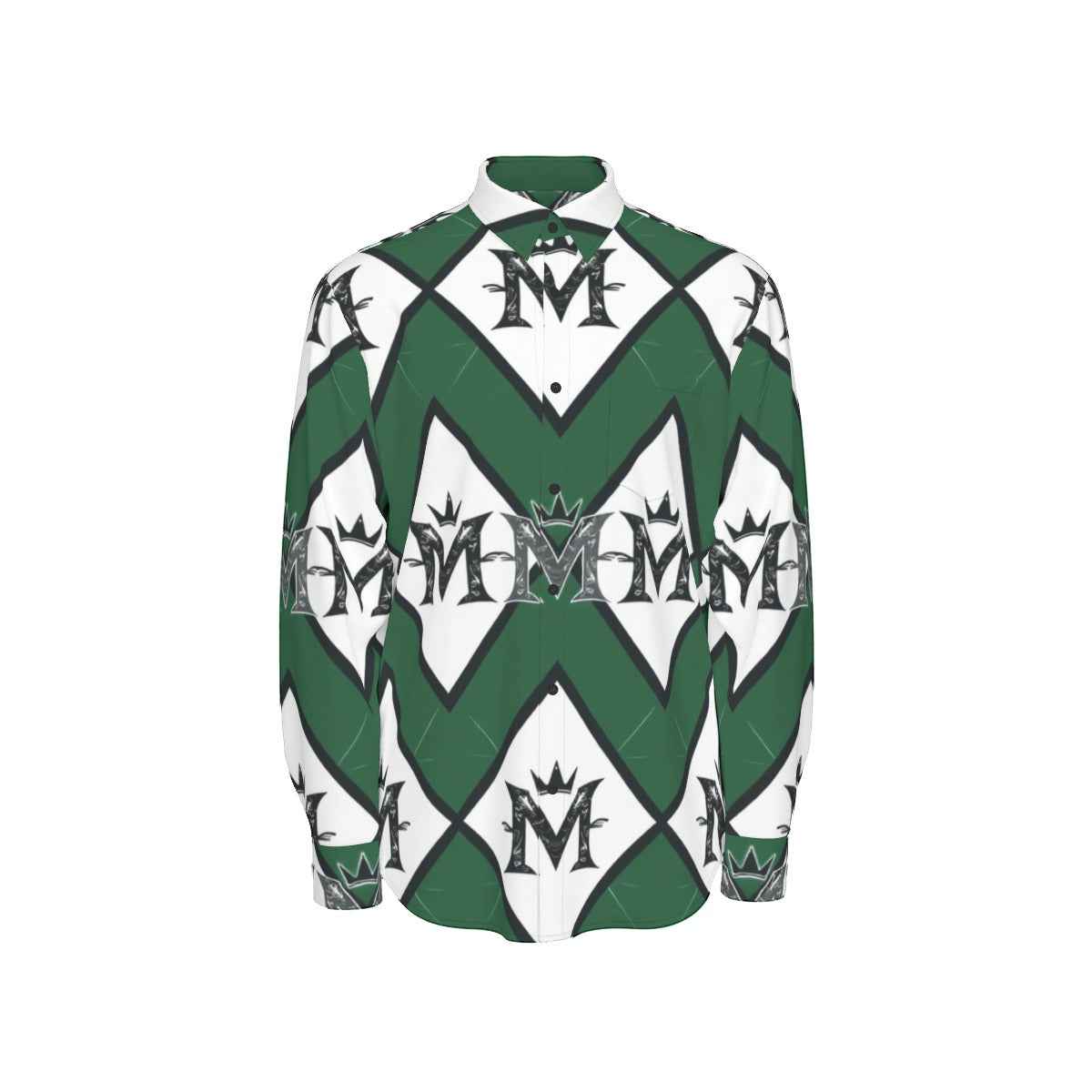 MUNSIEUR All-Over Print Men's Long Sleeve Tee Cotton