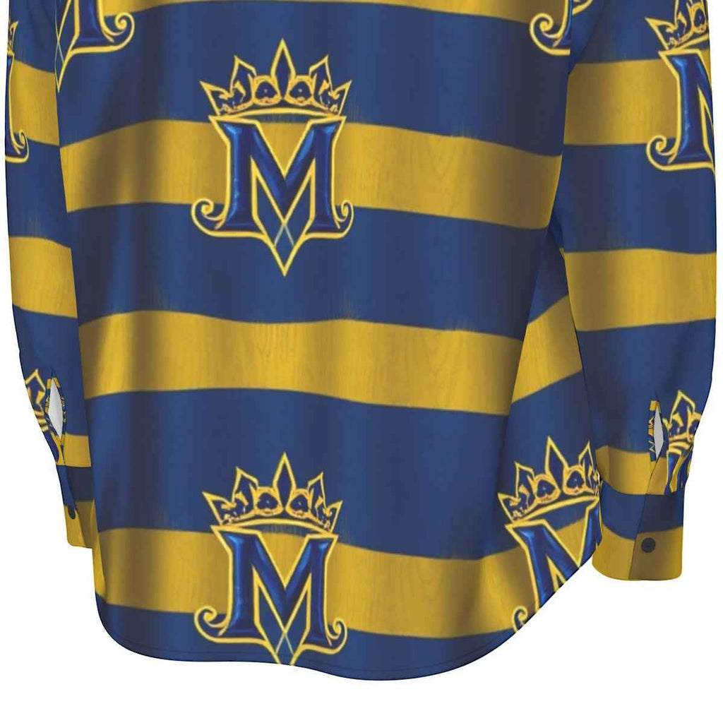 MUNSIEUR All-Over Print Men's Long Sleeve Tee Cotton