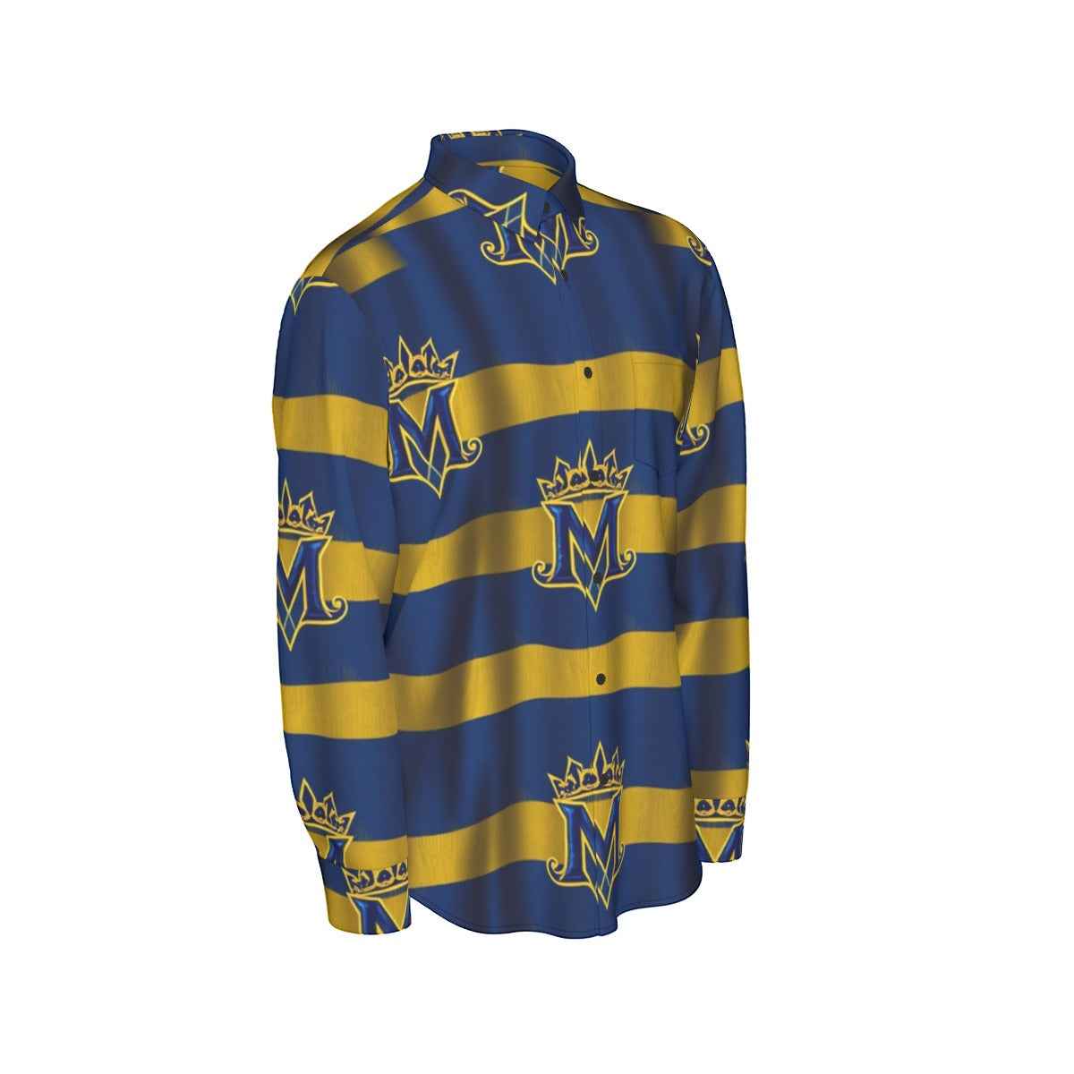 MUNSIEUR All-Over Print Men's Long Sleeve Tee Cotton