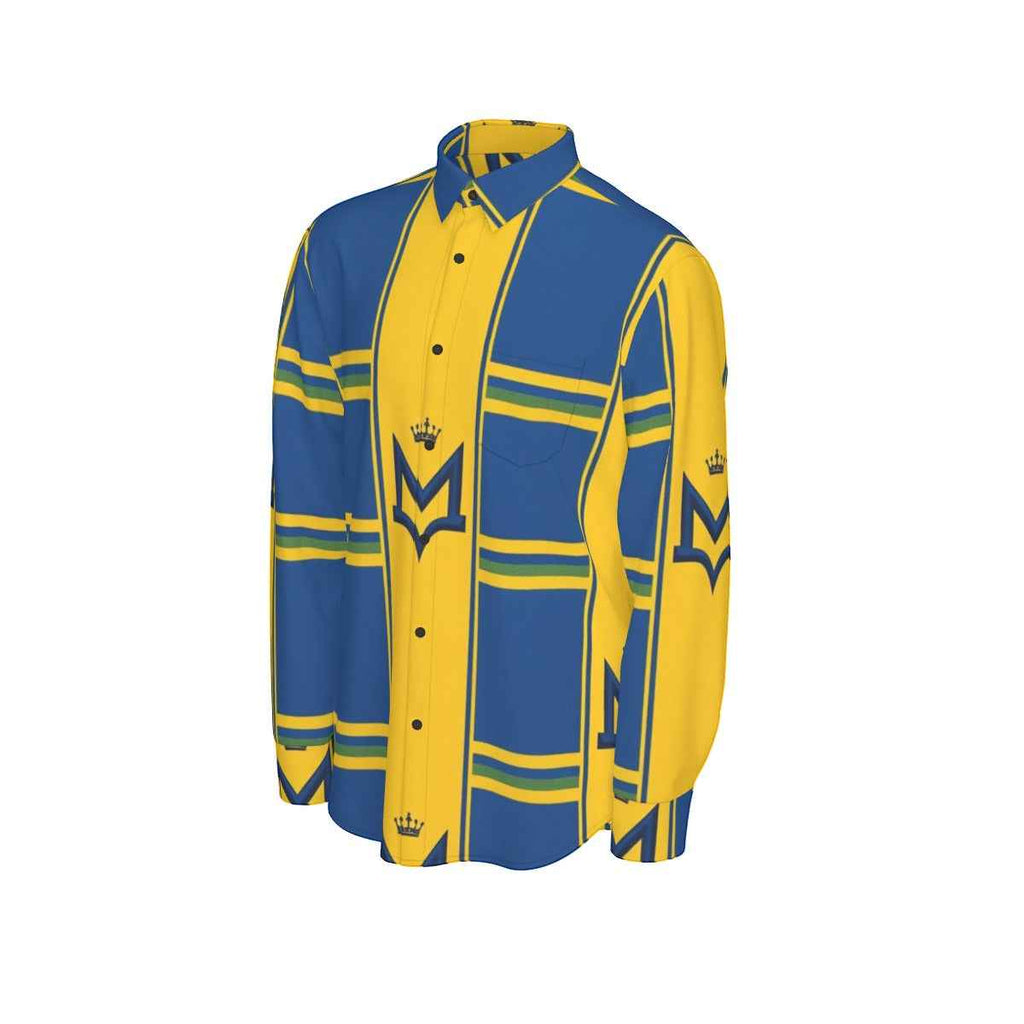 MUNSIEUR All-Over Print Men's Long Sleeve Tee Cotton