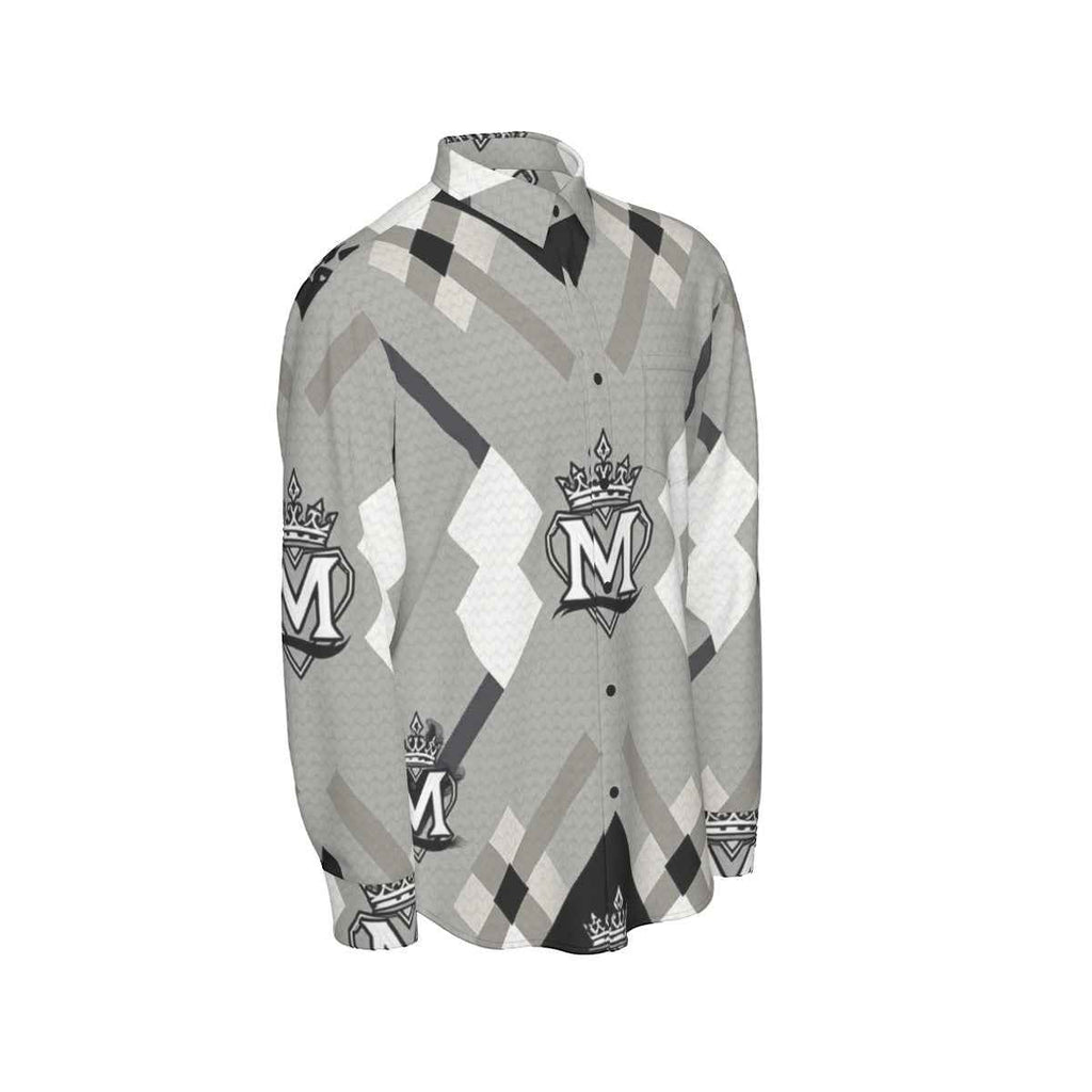 MUNSIEUR All-Over Print Men's Long Sleeve Tee Cotton