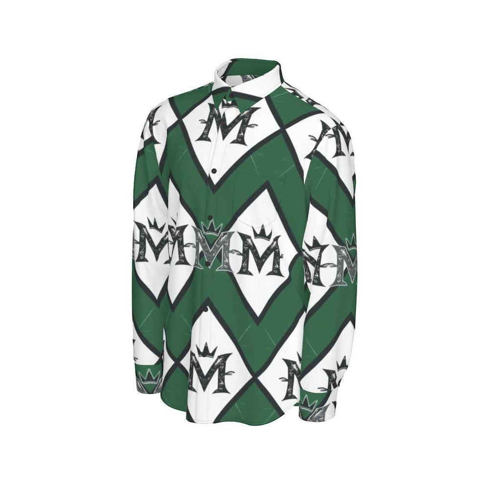 MUNSIEUR All-Over Print Men's Long Sleeve Tee Cotton
