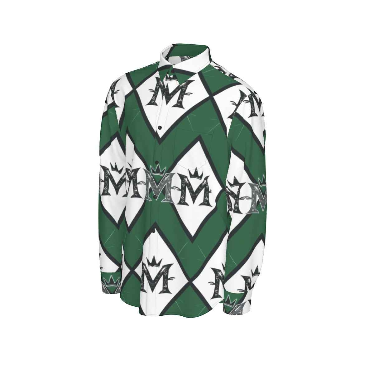 MUNSIEUR All-Over Print Men's Long Sleeve Tee Cotton