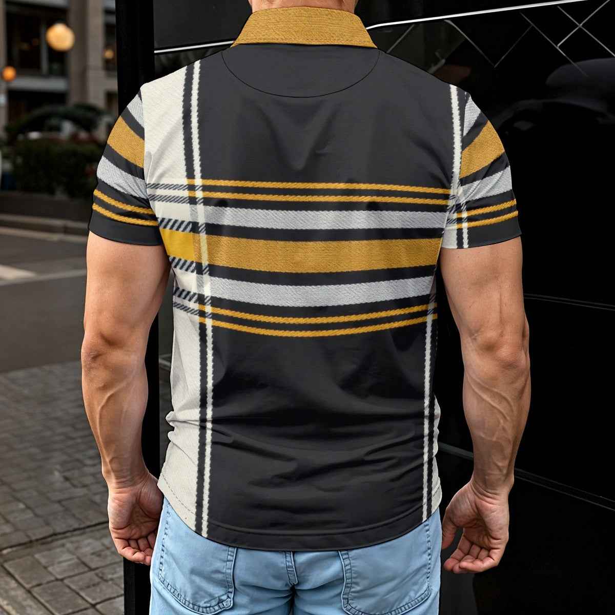 MUNSIEUR All-Over Print Men's Polo Tee
