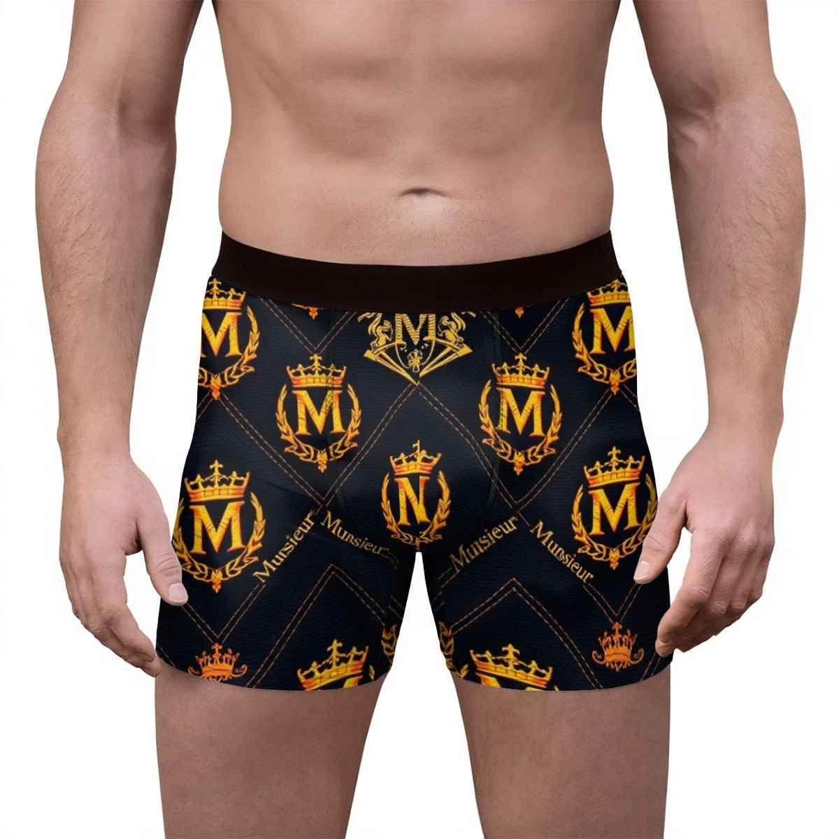 MUNSIEUR All-Over Print Men's Stretch Boxer Briefs New Arrivals