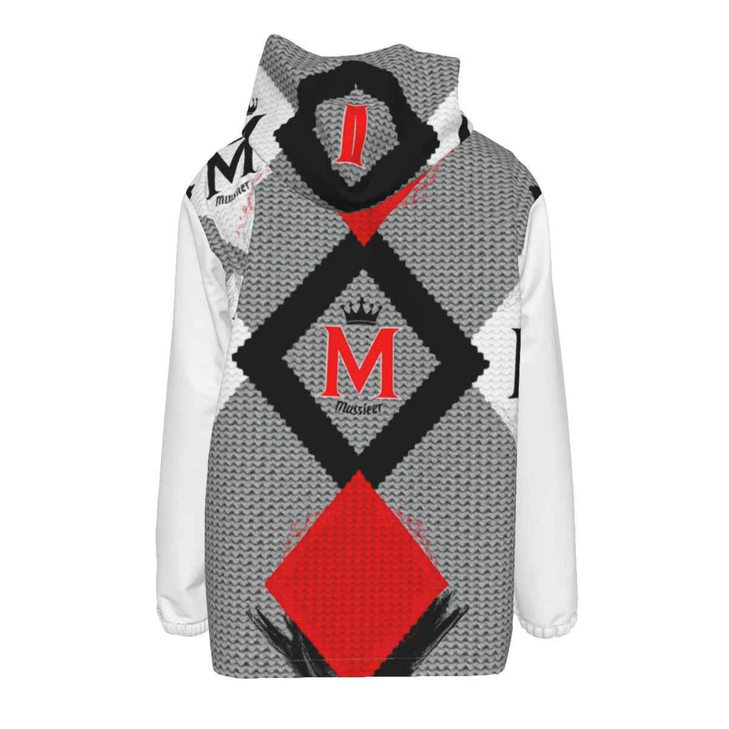 MUNSIEUR All-Over Print Men's w Zipper Windbreaker Coat