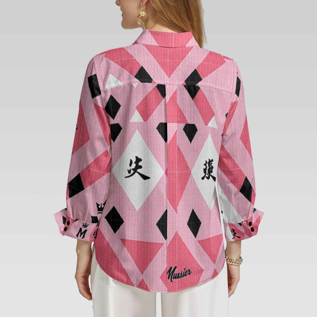 MUNSIEUR All-Over Print Women's 3/4 Sleeve Blouse