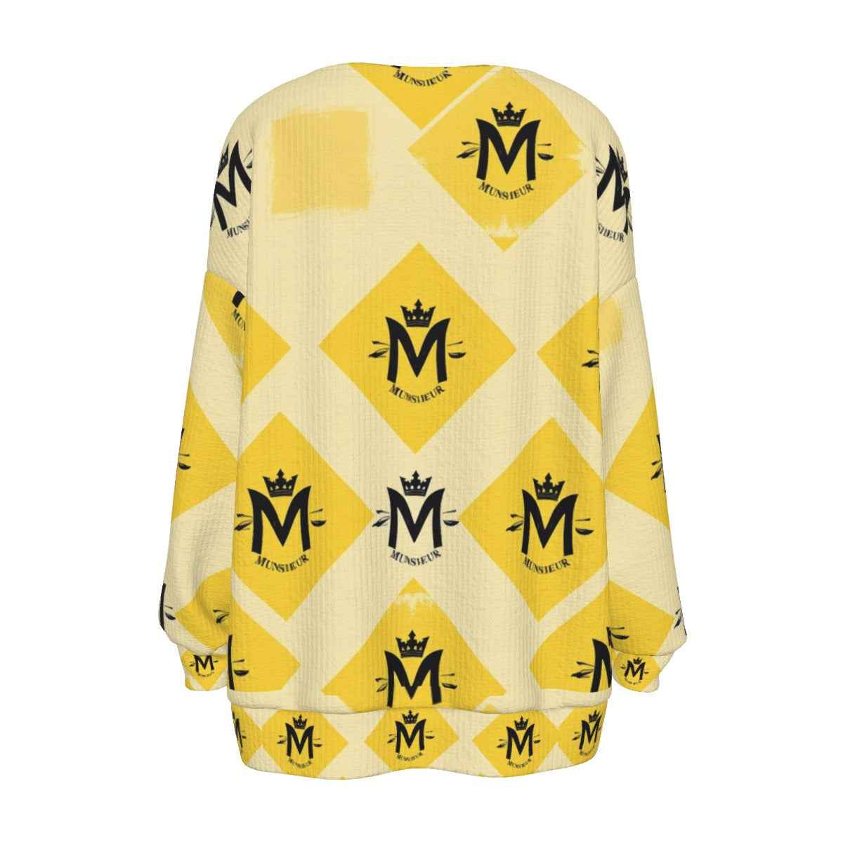 MUNSIEUR All-Over Print Women's Knitted Cardigan Sweater