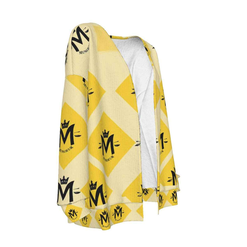 MUNSIEUR All-Over Print Women's Knitted Cardigan Sweater