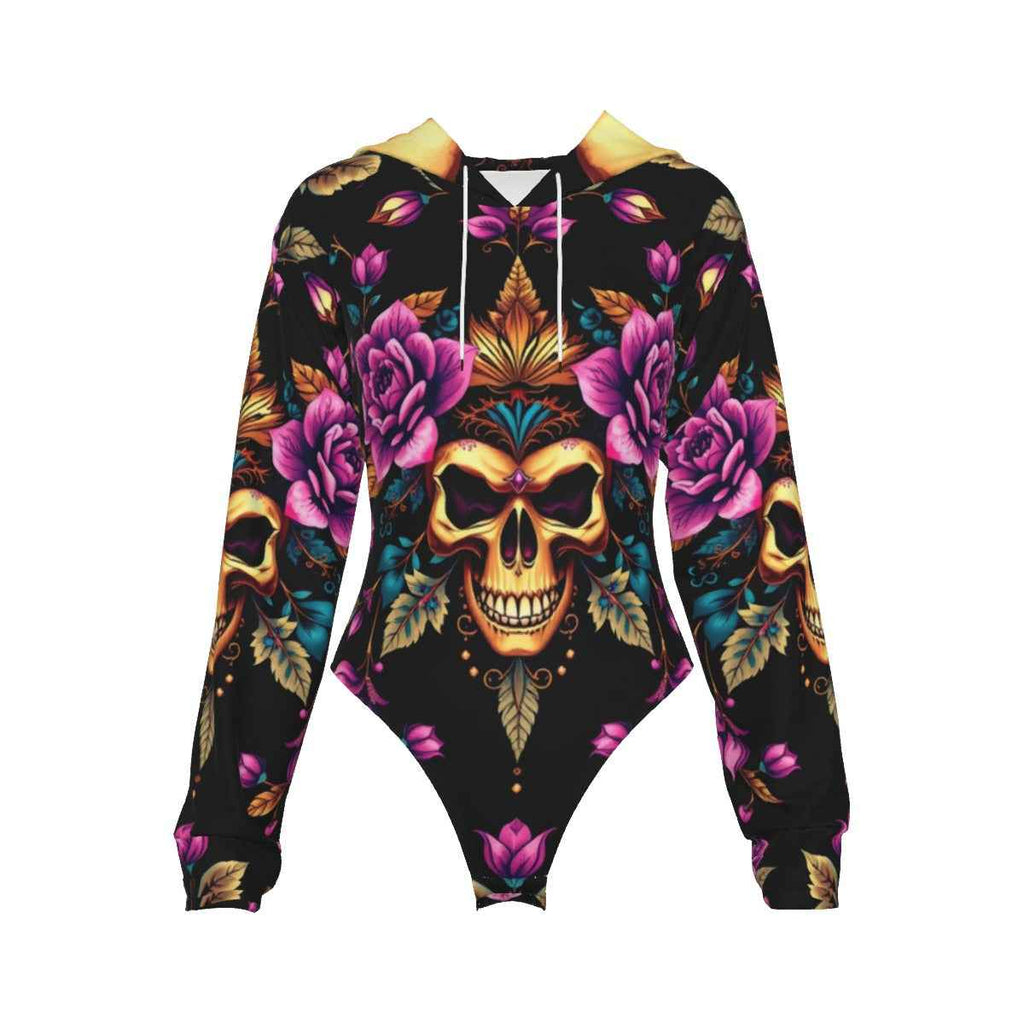 MUNSIEUR All-Over Print Women's Raglan Sleeve with Lining Bodysuit