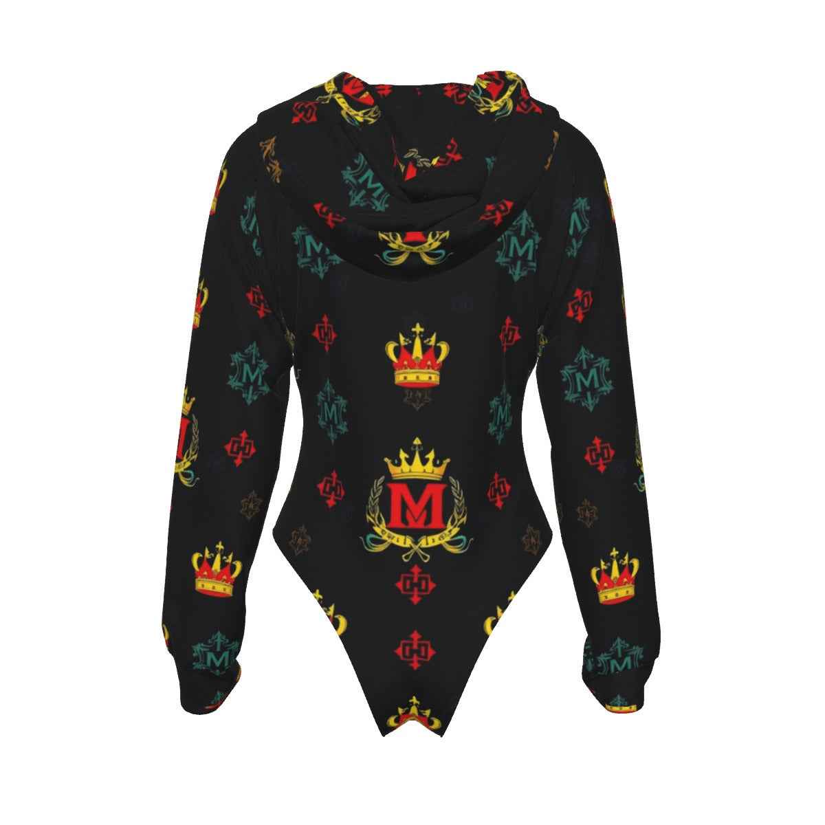 MUNSIEUR All-Over Print Women's Raglan Sleeve with Lining Bodysuit