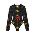 MUNSIEUR All-Over Print Women's Raglan Sleeve with Lining Bodysuit