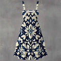 MUNSIEUR All-Over Print Women‘s Ruffle Hem Dress