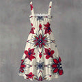 MUNSIEUR All-Over Print Women‘s Ruffle Hem Dress