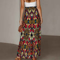 MUNSIEUR All-Over Print Women's Ruffled Wide-Leg Jeans Sweats
