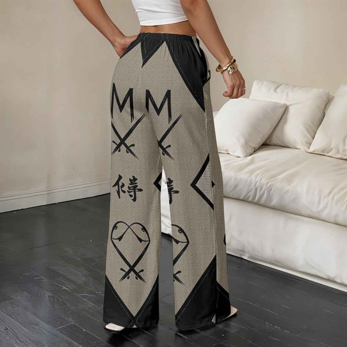 MUNSIEUR All-Over Print Women’s Straight-Leg Casual Sweats