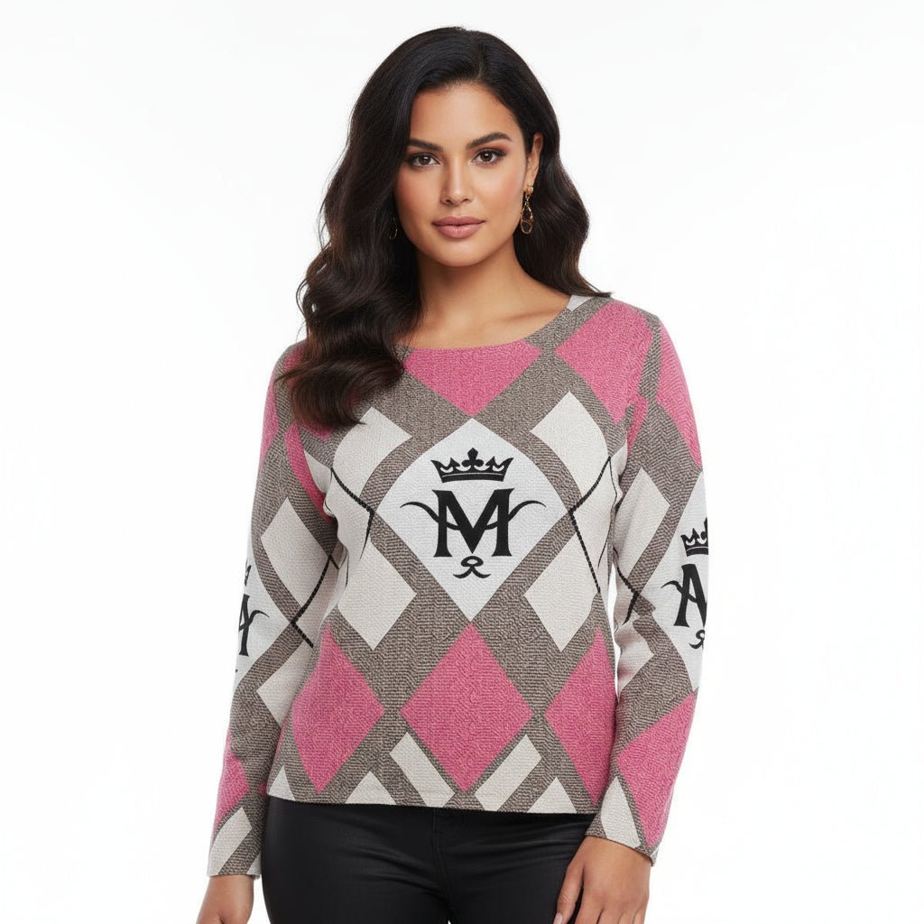 MUNSIEUR All-Over Print Women's Sweatshirt With Chest Pocket Heavy Cotton
