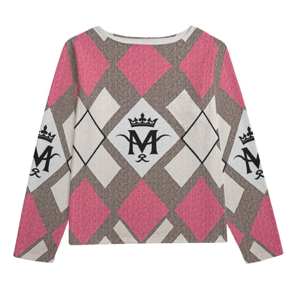 MUNSIEUR All-Over Print Women's Sweatshirt With Chest Pocket Heavy Cotton