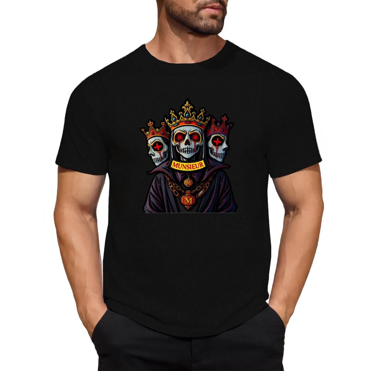 Munsieur Halloween Design Graphic Tee for Men