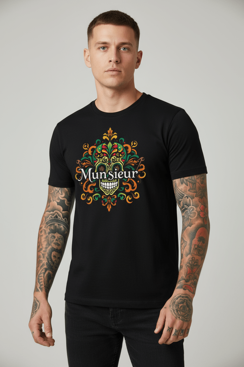 MUNSIEUR Mardi Gras Collection Gildan Cotton Tee