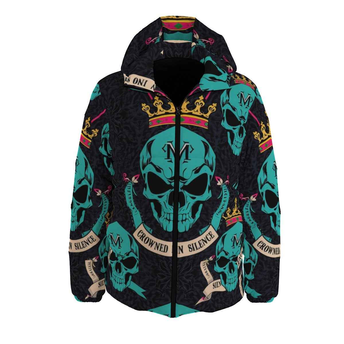 MUNSIEUR Men's All-Over Print  Down Coat