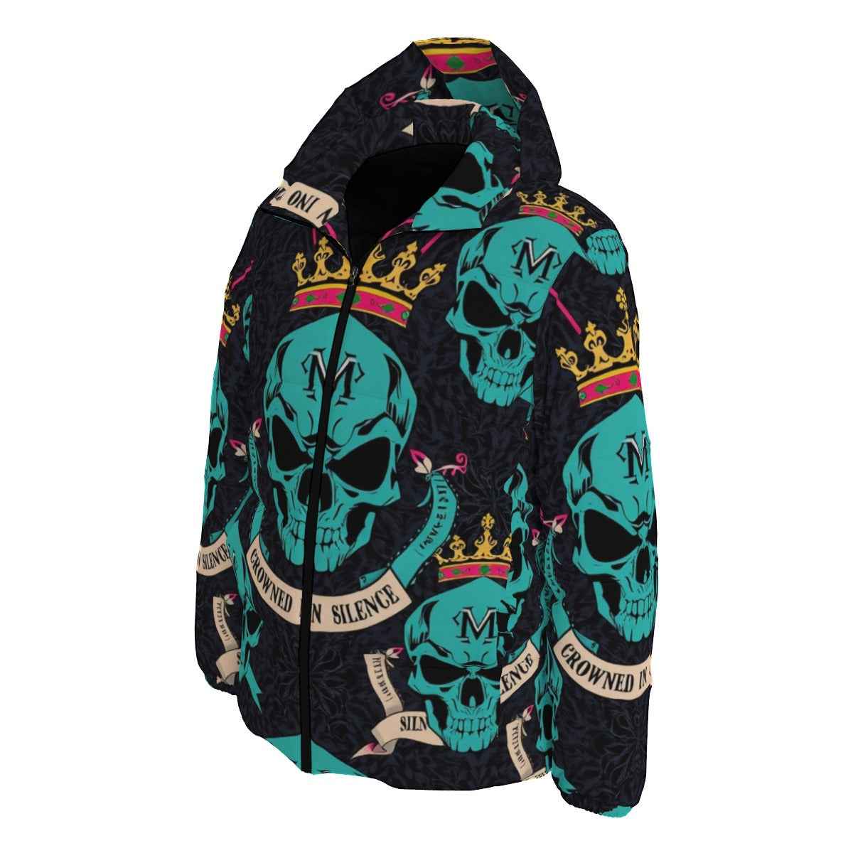 MUNSIEUR Men's All-Over Print  Down Coat