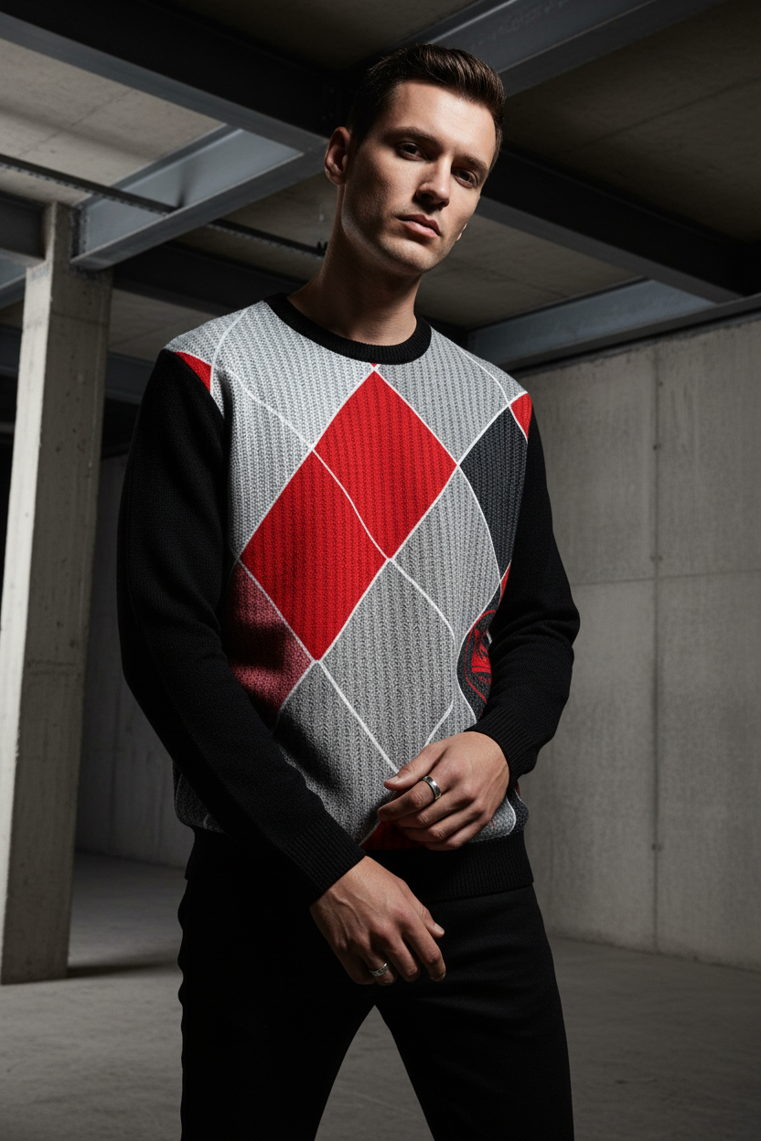 MUNSIEUR Men's All-Over Print Hoodie Cotton