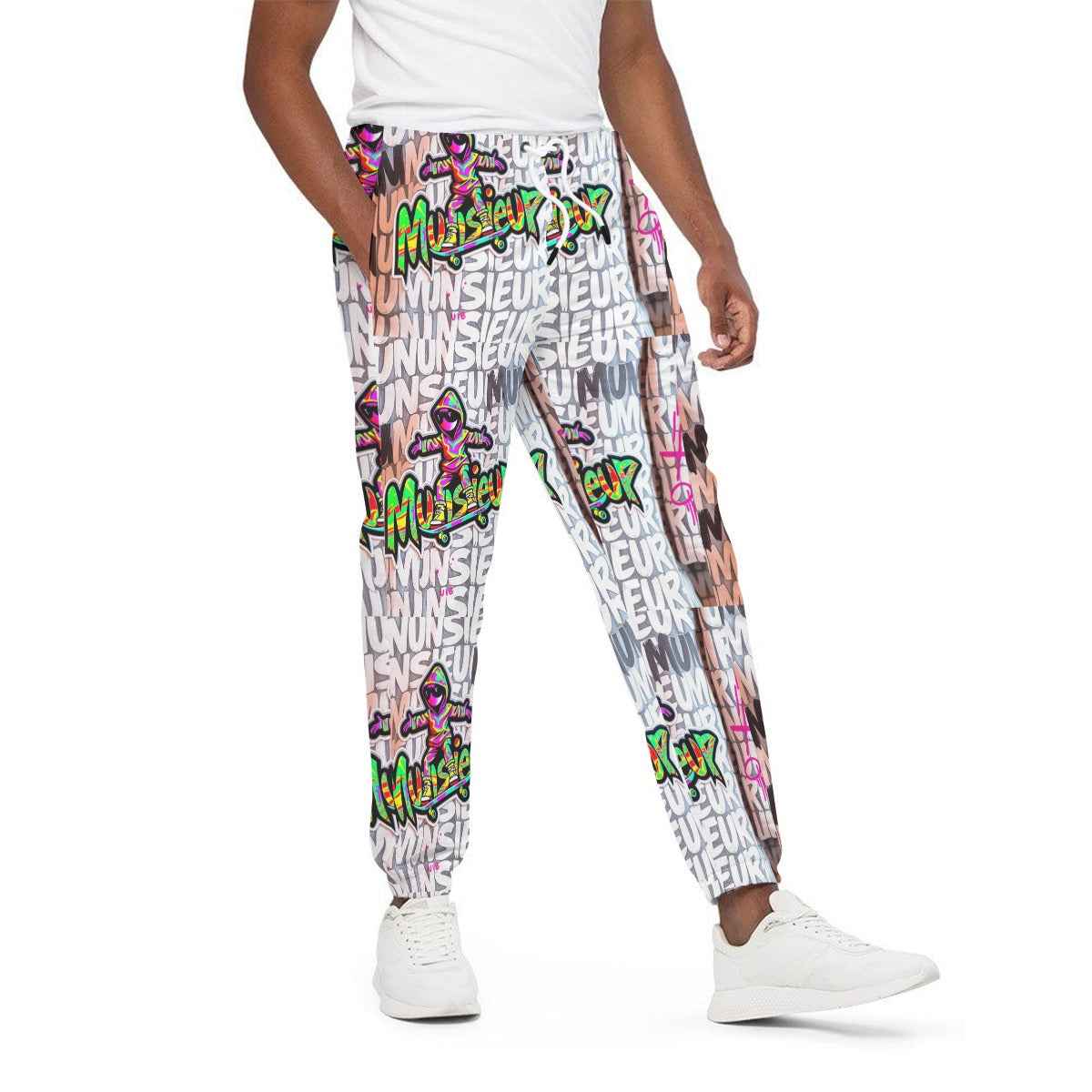 Men's 310GSM All-Over Print Joggers – Heavyweight Cotton | MUNSIEUR