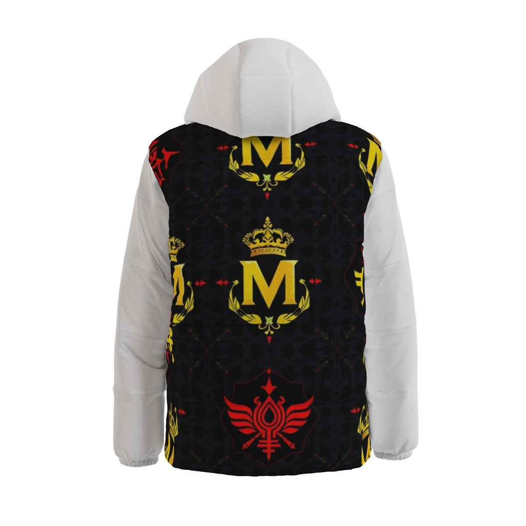 MUNSIEUR Men's All-Over Print Puffer Down Coat Warm