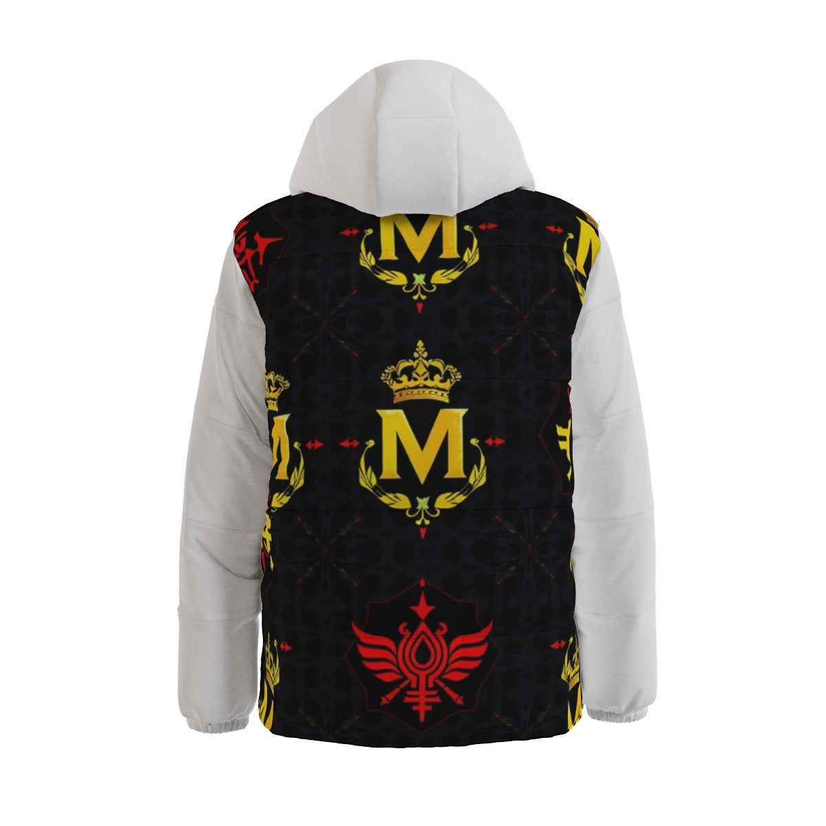 MUNSIEUR Men's All-Over Print Puffer Down Coat Warm