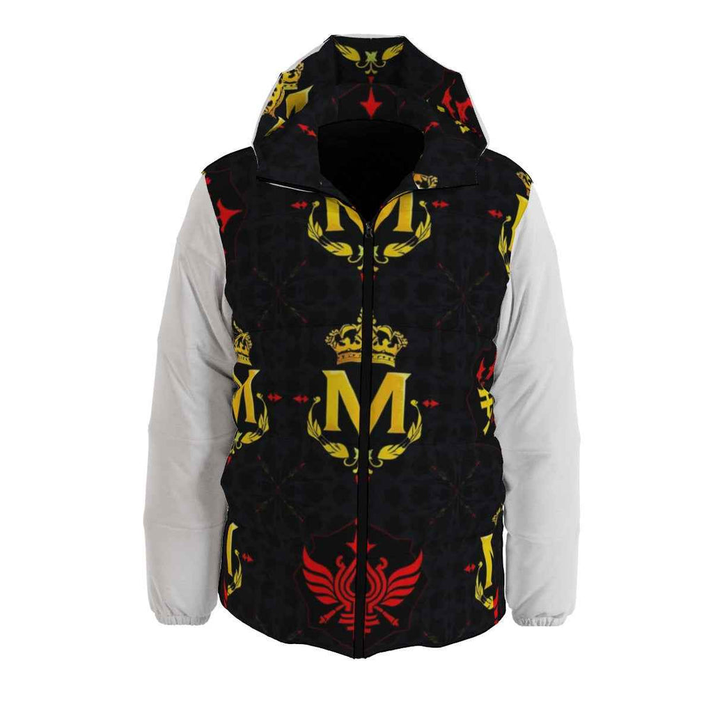 MUNSIEUR Men's All-Over Print Puffer Down Coat Warm