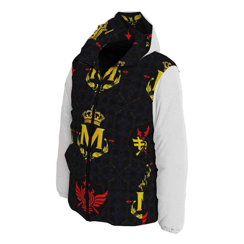 MUNSIEUR Men's All-Over Print Puffer Down Coat Warm
