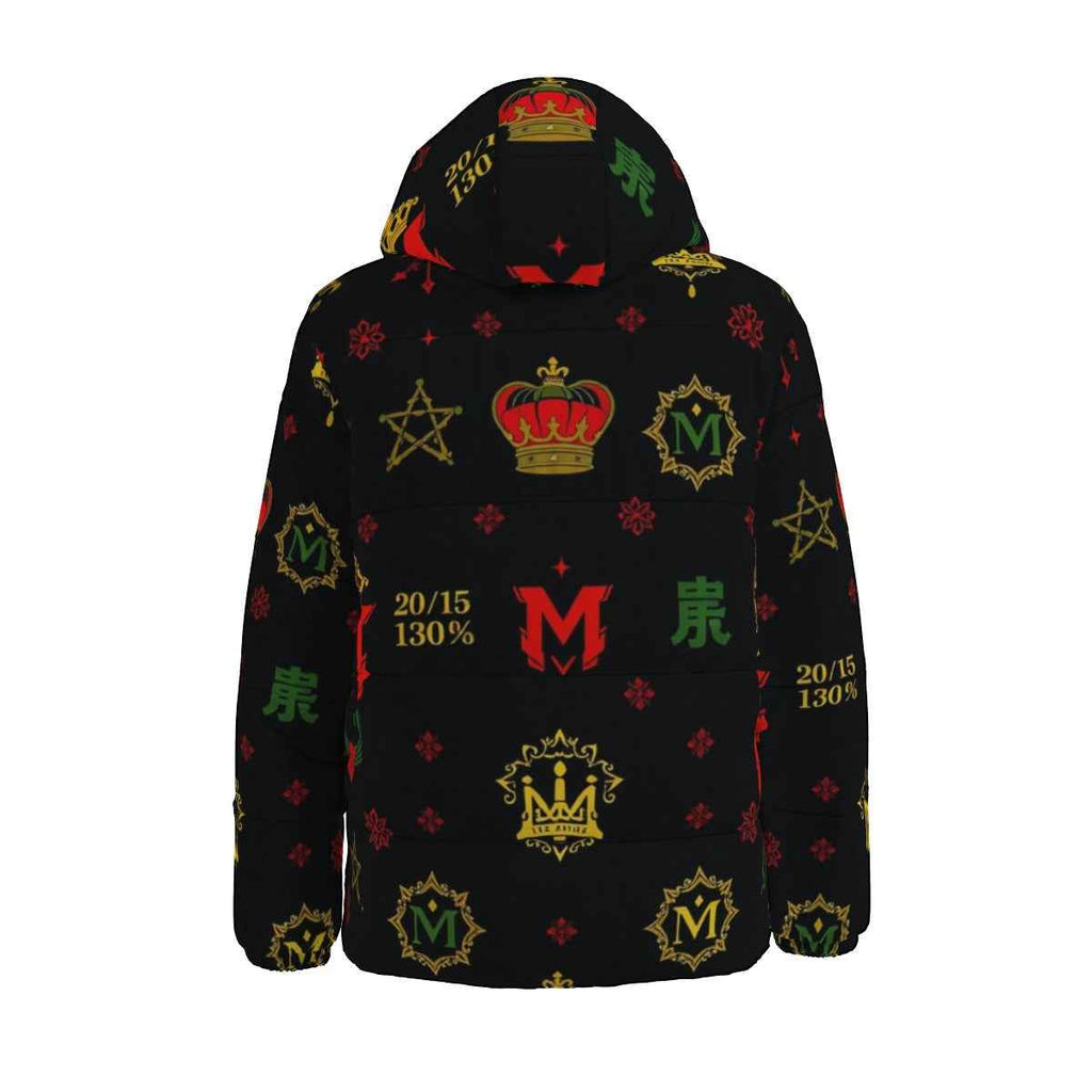 MUNSIEUR Men's All-Over Print Unisex Puffer Down Coat
