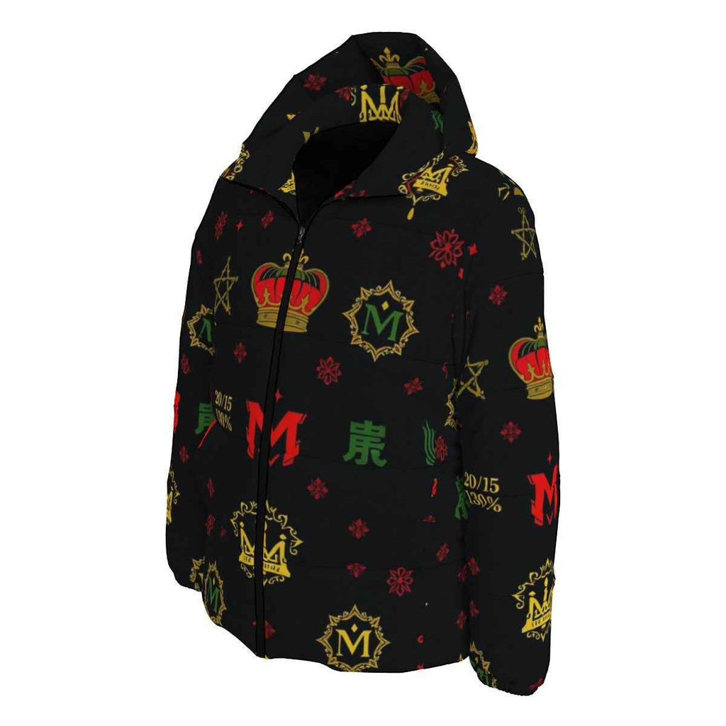 MUNSIEUR Men's All-Over Print Unisex Puffer Down Coat