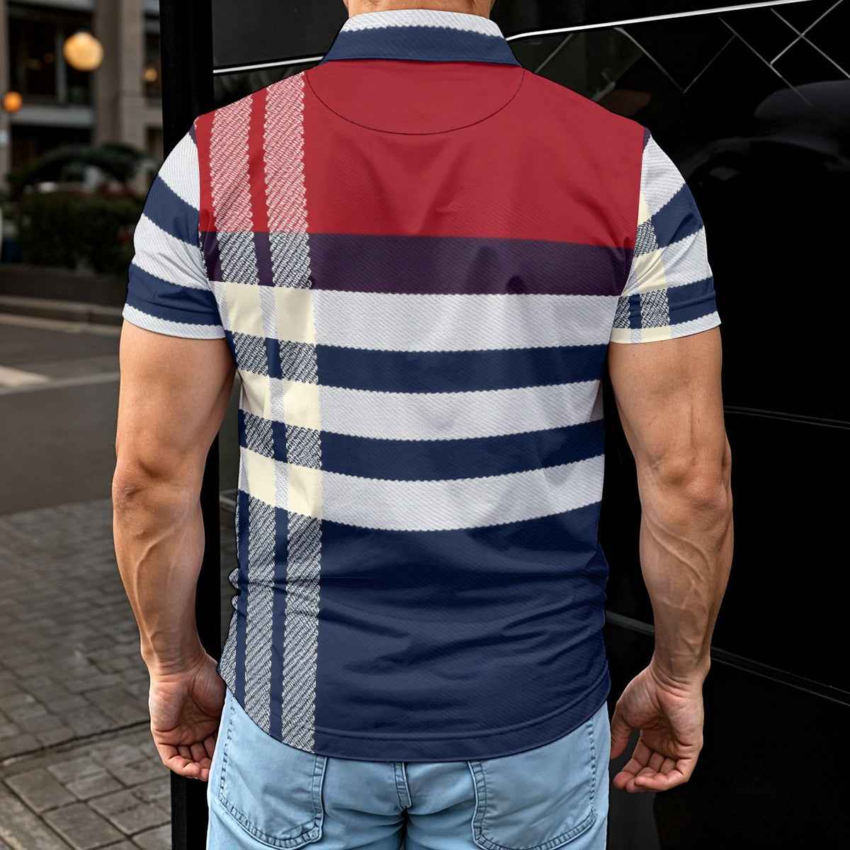 MUNSIEUR Polo Tee All-Over Print Men's