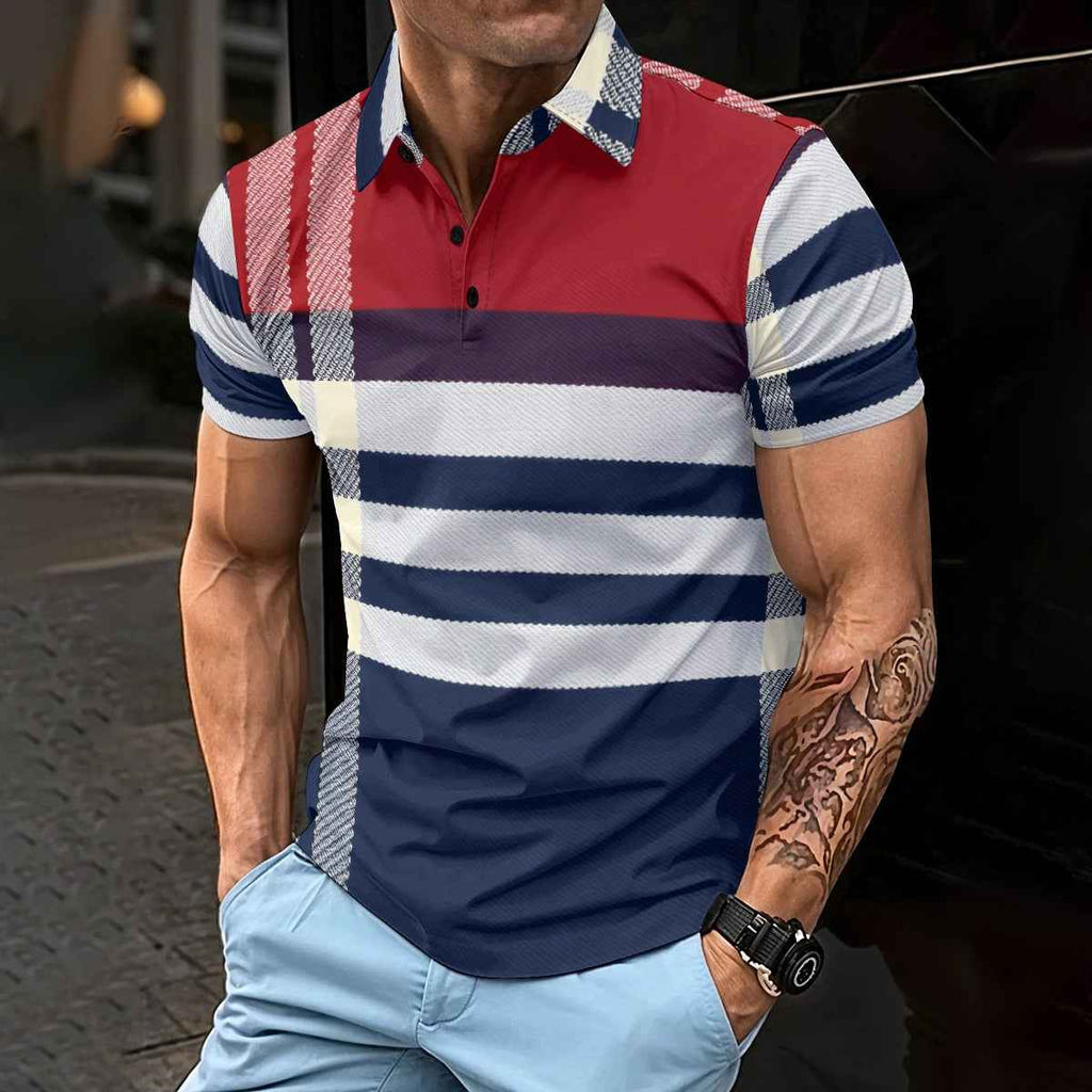 MUNSIEUR Polo Tee All-Over Print Men's