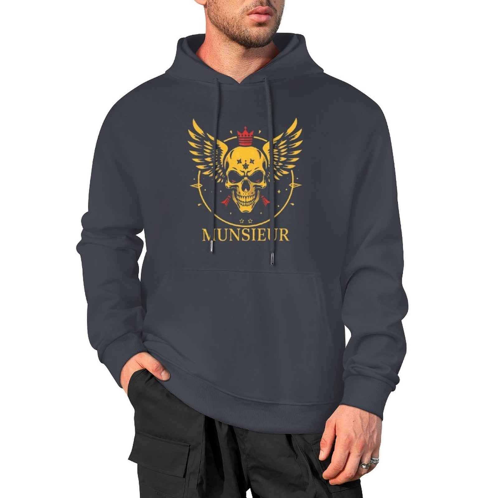 Munsieur Skull Design Hoodie for Urban Fashion
